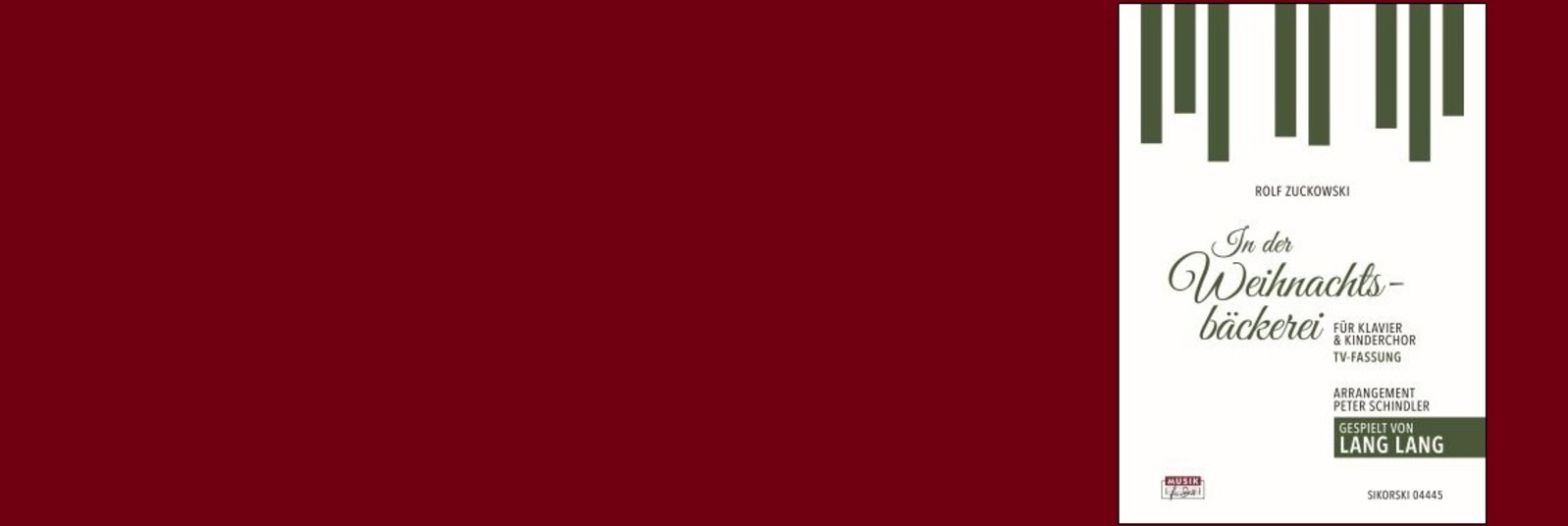 LANG LANG spielt In der Weihnachtsbäckerei